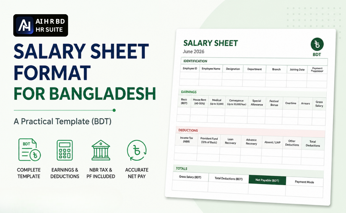 Cover image for Salary Sheet Format Bangladesh (Free BDT Template)