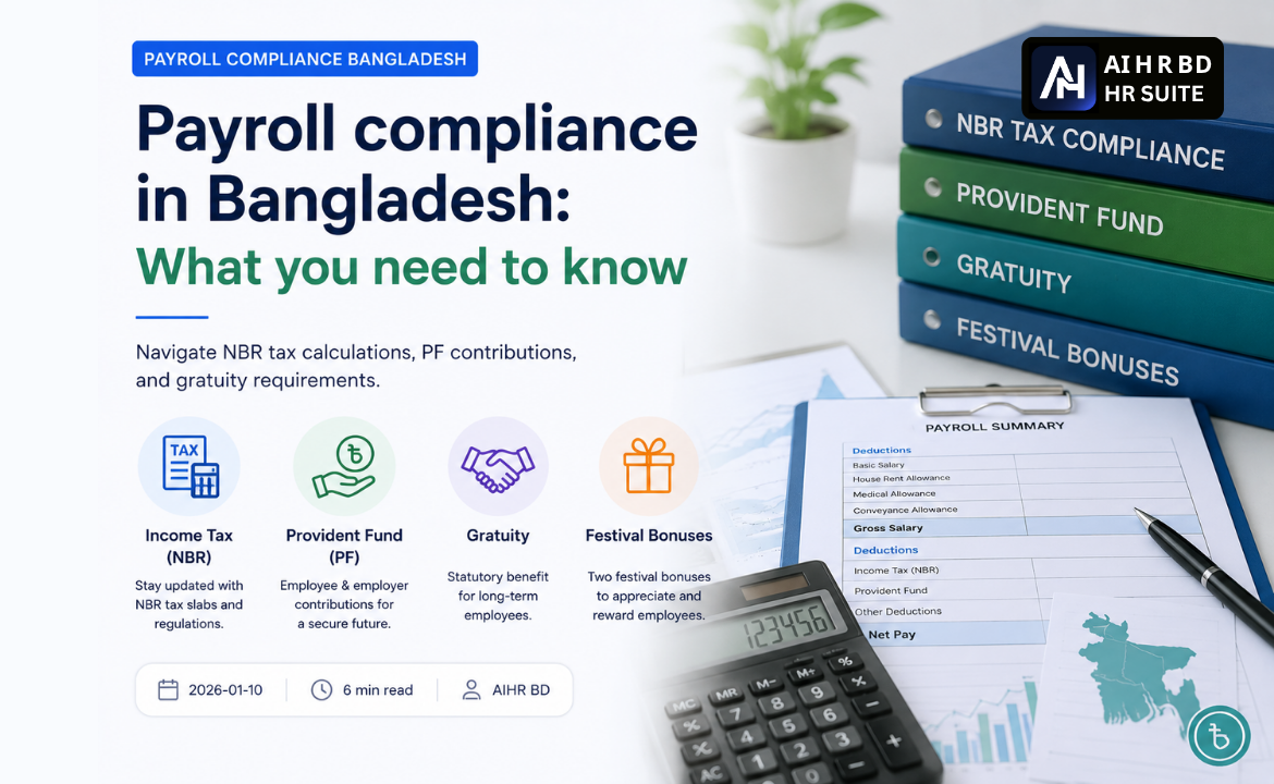Cover image for Payroll Compliance in Bangladesh 2026: NBR, PF, Gratuity