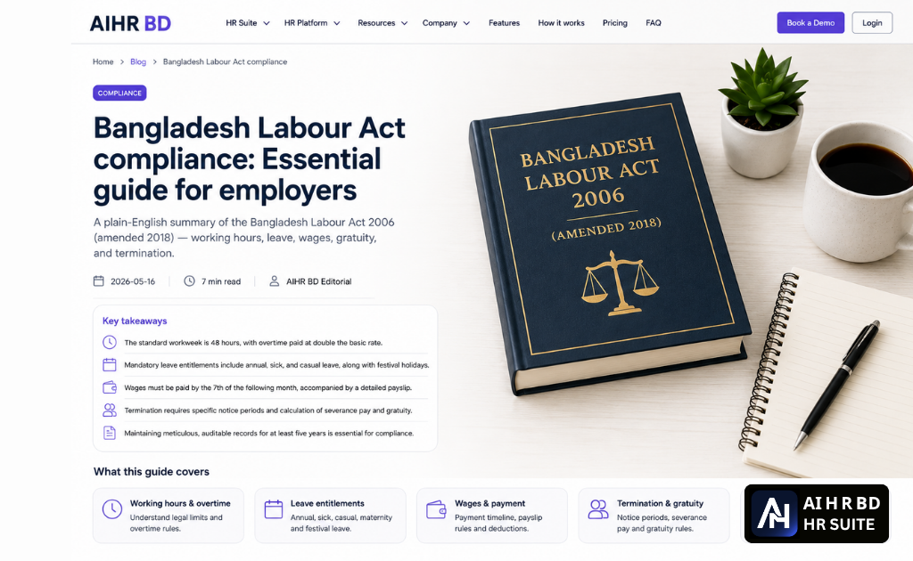 Cover image for Bangladesh Labour Act Summary 2026 — HR Compliance Guide